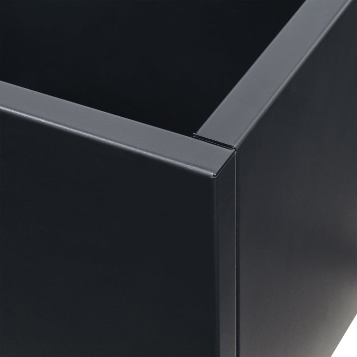 Fioriera con Spalliera Surnskoki in Acciaio Separè con Portapiante e Rotelle - Nero casa.pro