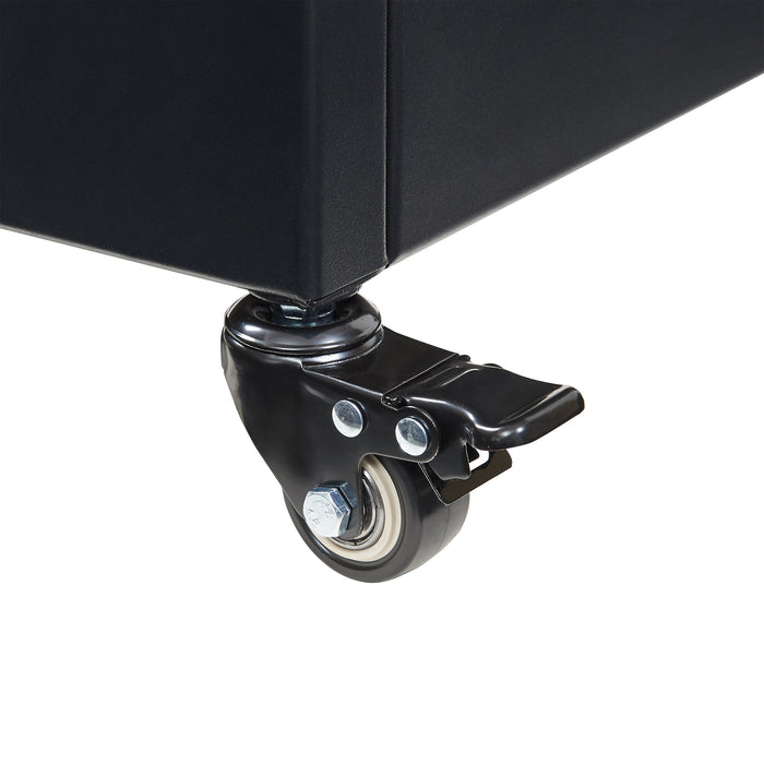 Fioriera con Spalliera Surnskoki in Acciaio Separè con Portapiante e Rotelle - Nero casa.pro