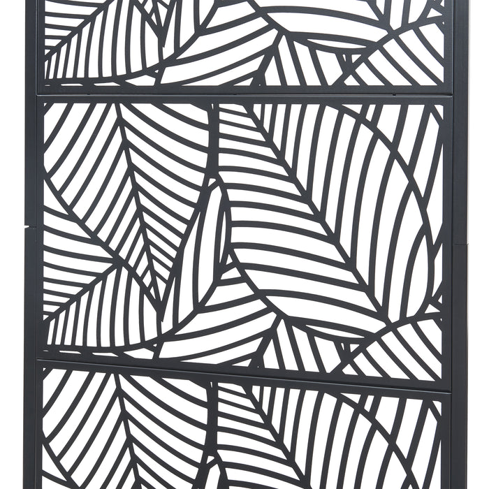 Fioriera con Spalliera Surnskoki in Acciaio Separè con Portapiante e Rotelle - Nero casa.pro