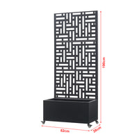 Fioriera con Spalliera Bernalda a 4 Rotelle - Acciaio Nero casa.pro