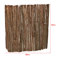 Schermo frangivista in corteccia 300 x 180 cm naturale 03_0009176