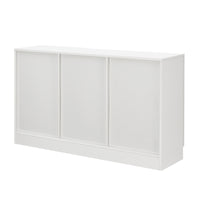 Mobile Vetrinetta Glastür Armadietto Mobile TV 70 x 120 x 30,5 cm Bianco [en.casa]