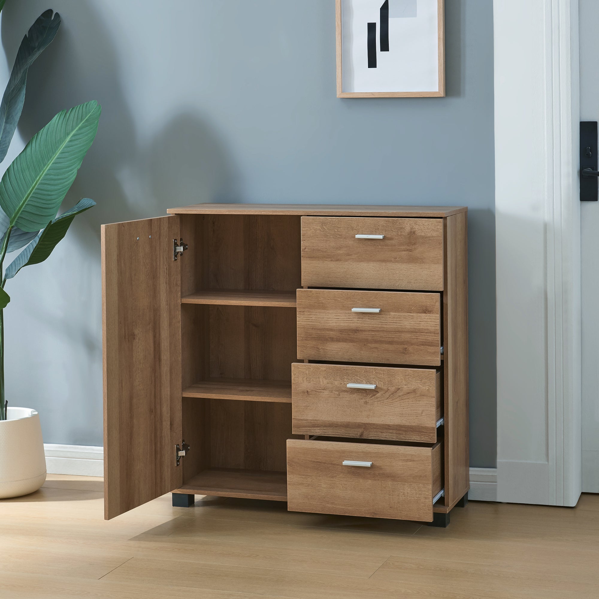 Comò Döbritz Multiuso - Effetto Rovere [en.casa]