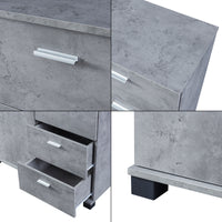 Comò Döbritz Multiuso - Effetto Cemento [en.casa]