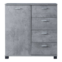 Comò Döbritz Multiuso - Effetto Cemento [en.casa]