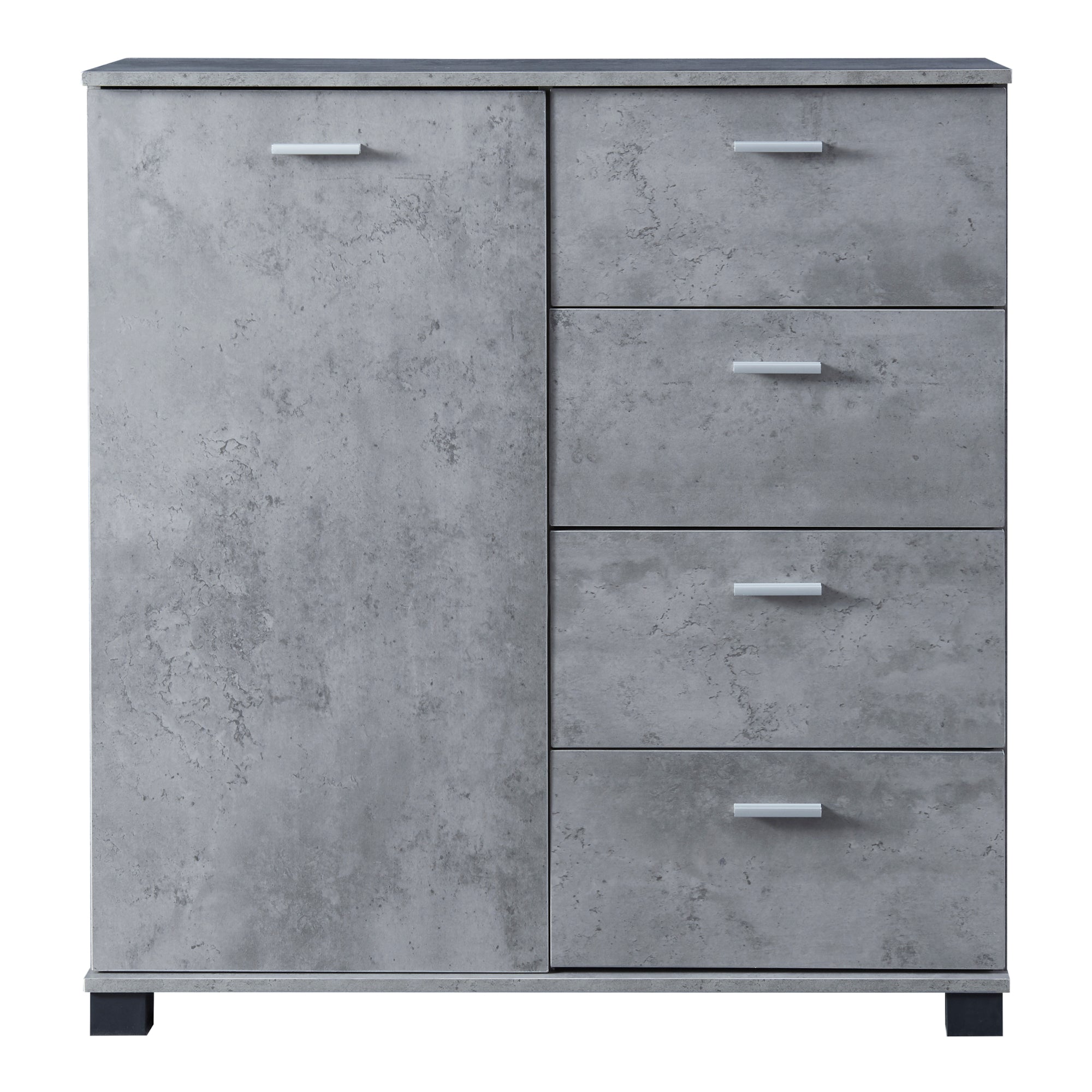 Comò Döbritz Multiuso - Effetto Cemento [en.casa]