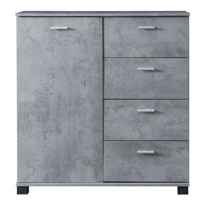 Comò Döbritz Multiuso - Effetto Cemento [en.casa]