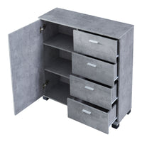 Comò Döbritz Multiuso - Effetto Cemento [en.casa]