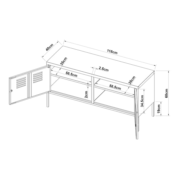 Armadietto Pyhtää per Archivio - Acciaio Bianco [en.casa]