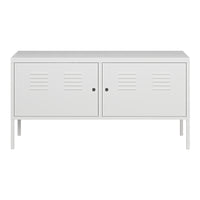 Armadietto Pyhtää per Archivio - Acciaio Bianco [en.casa]