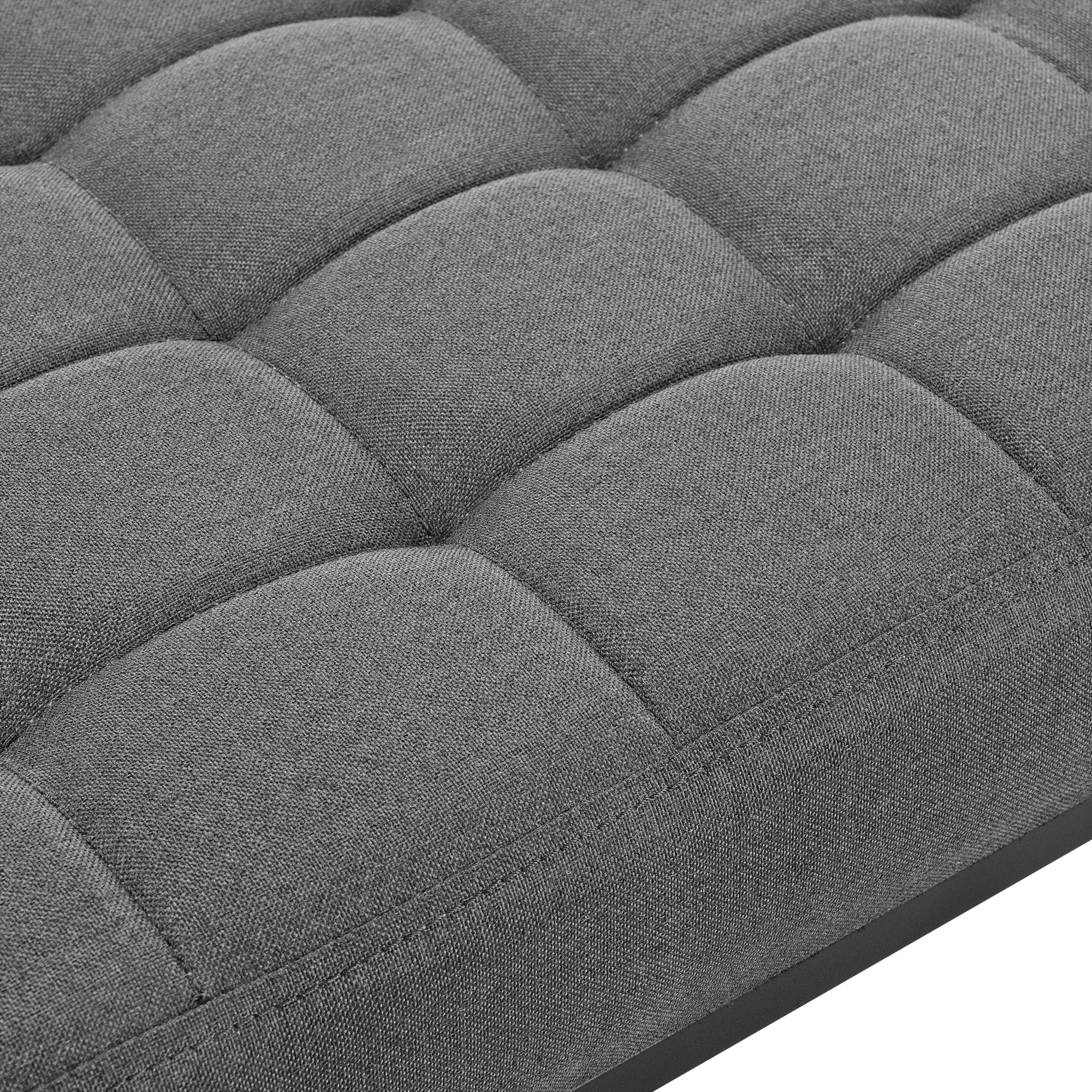 Panca per Interni Salta Ottomana Imbottita Trapuntata 120x40x38 cm Grigio pro.tec