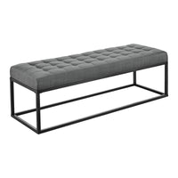 Panca per Interni Salta Ottomana Imbottita Trapuntata 120x40x38 cm Grigio pro.tec