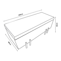 Ottomana Dals Cassapanca con Seduta Imbottita 100x40x42 cm Marrone [en.casa]