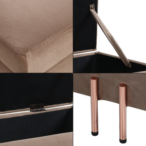 Ottomana Dals Cassapanca con Seduta Imbottita 100x40x42 cm Marrone [en.casa]