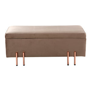 Ottomana Dals Cassapanca con Seduta Imbottita 100x40x42 cm Marrone [en.casa]
