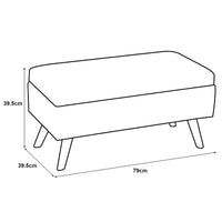 Panca Contenitore Salford Cassapanca Fondoletto 79 x 39,5 x 39,5 cm Grigio Scuro [en.casa]