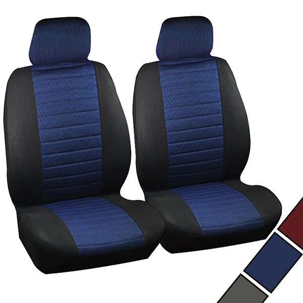 Set 2 coprisedili per auto in poliestere nero blu 19_0001059