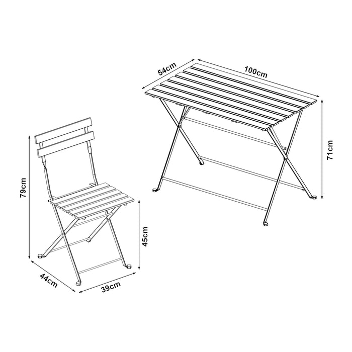 Set Pranzo da Giardino Bovno Pieghevole casa.pro