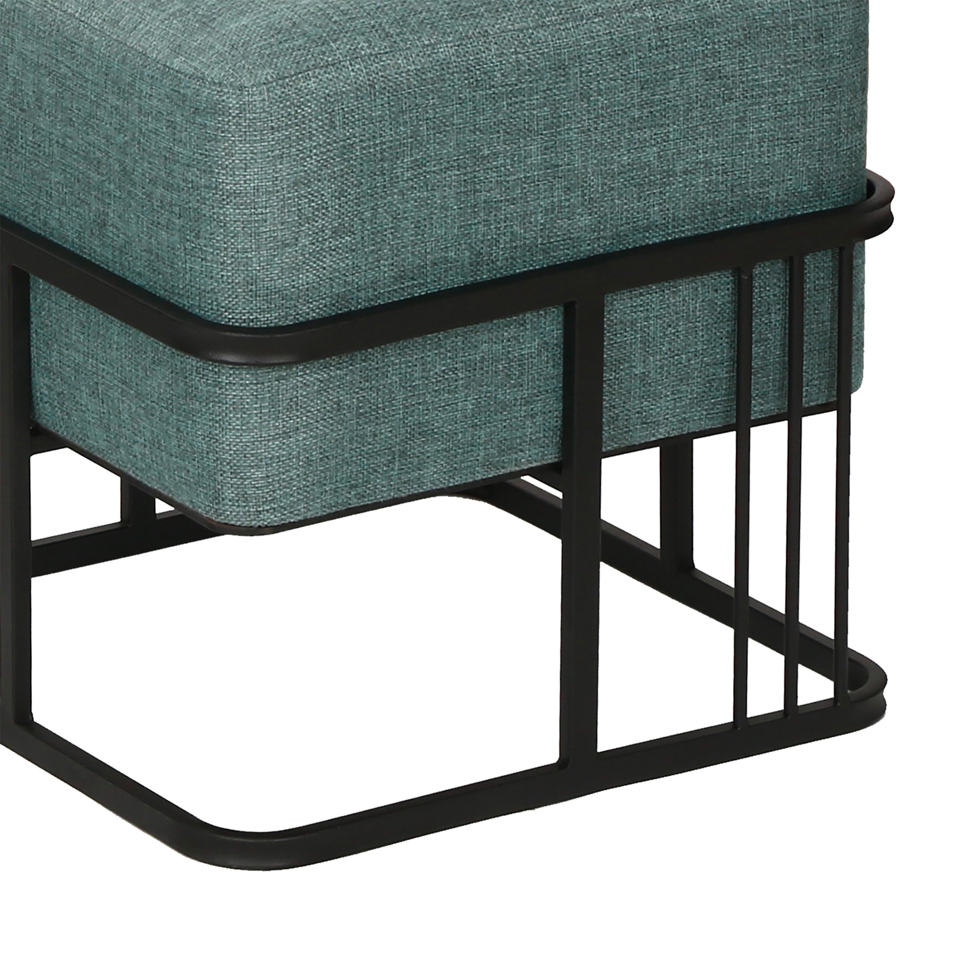 Set 2 Pouf TAS Reversibili Impilabili Seduta Imbottita e Piano Rigido Rettangolare 38x38x38 cm Verde [en.casa]