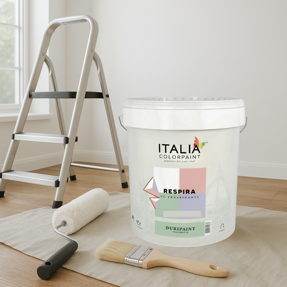 Idropittura traspirante semilavabile bianca vari formati respira duripaint *** formato 13 lt, confezione 1