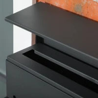 Cassetta Postale in Acciaio Zincato con Portagiornali e 2 Chiavi di Sicurezza, 37x10.5x37 cm, Grigio