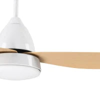 Ventilatore da Soffitto Reversibile con Luce LED, 6 Velocità, Silenzioso, Telecomando, Diametro 122 cm, Bianco