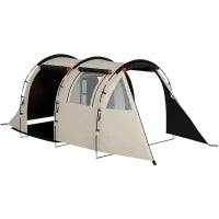 Tenda da Campeggio 4-5 Persone con Copertura Oscurante, Impermeabile con Borsa di Trasporto, Kaki