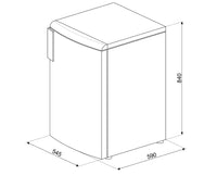 Smeg cv102f congelatore verticale bianco 2 cassetti + 1 ribaltina classe f, 95 litri, hxlxp 84x54x59 cm