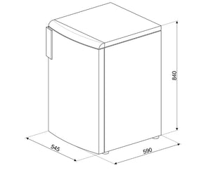 Smeg cv102f congelatore verticale bianco 2 cassetti + 1 ribaltina classe f, 95 litri, hxlxp 84x54x59 cm