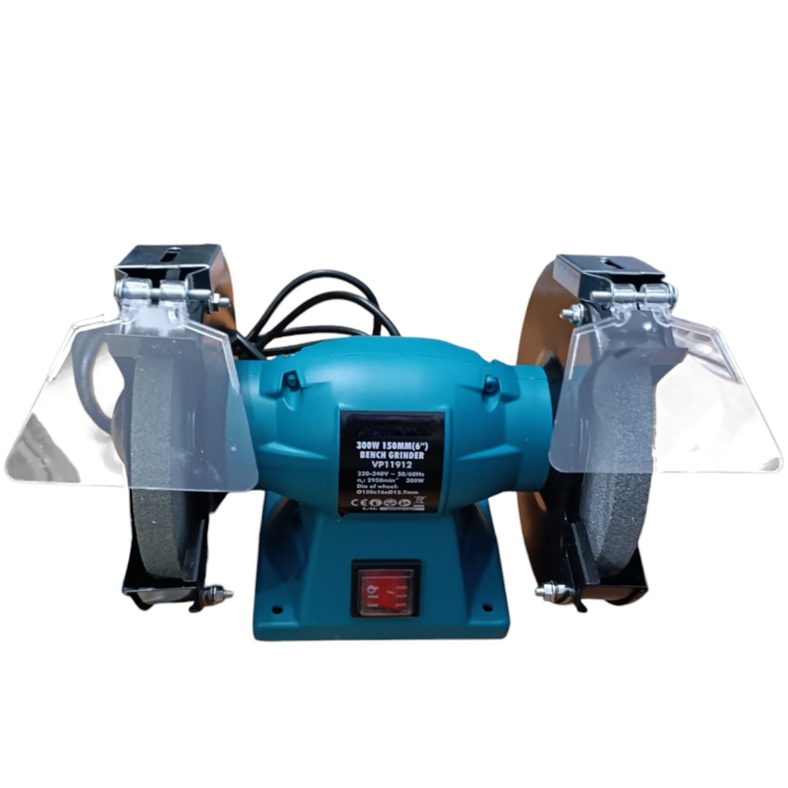 Smerigliatrice Mola da Banco 300W 2 Dischi In pietre 150mm Professionale VP11912