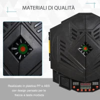 HOMCOM Bersaglio Elettronico Digitale con 12 Freccette per 8 Giocatori, 27 Giochi e 216 Varianti