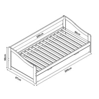 Divano con Letto Estraibile 90x200 cm - Bianco [en.casa]