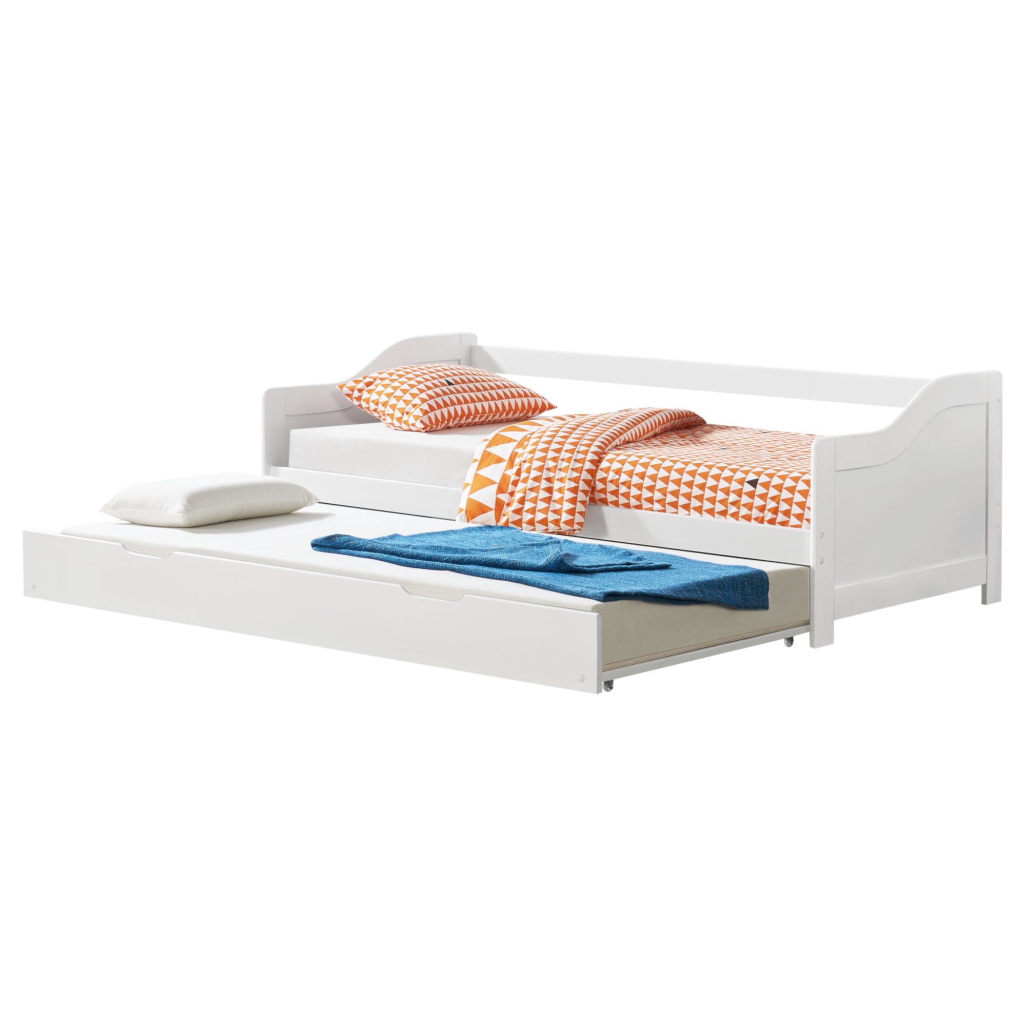 Divano con Letto Estraibile 90x200 cm - Bianco [en.casa]