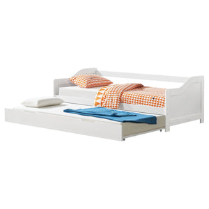 Divano con Letto Estraibile 90x200 cm - Bianco [en.casa]