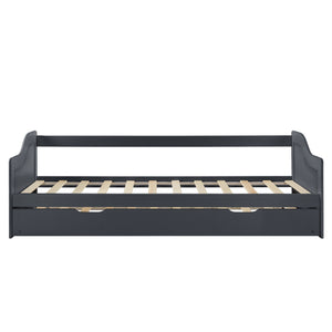 Divano con Letto Estraibile 90x200 cm - Grigio Scuro [en.casa]