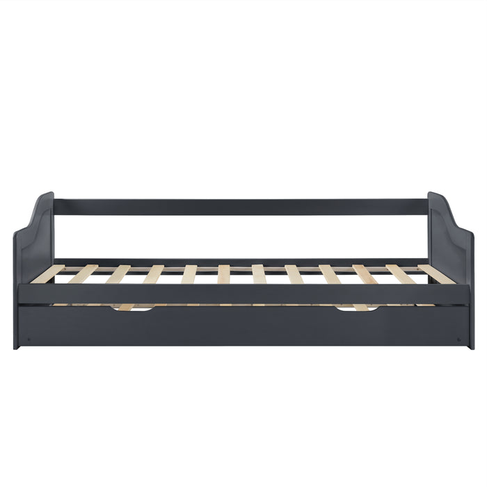 Divano con Letto Estraibile 90x200 cm - Grigio Scuro [en.casa]