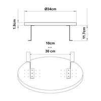 Tavolino Bracciolo Kuleskyd per Poltrona Divano - Bianco [en.casa]
