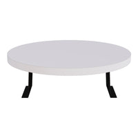 Tavolino Bracciolo Kuleskyd per Poltrona Divano - Bianco [en.casa]