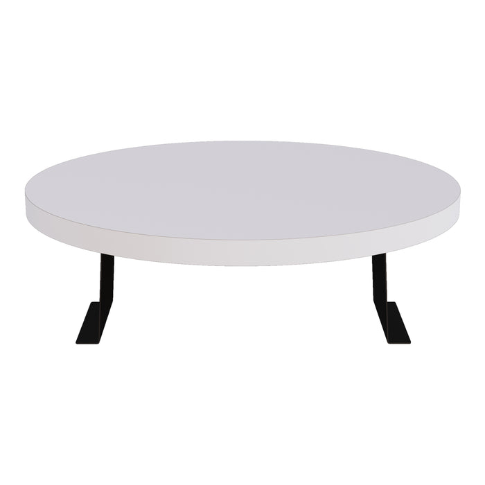 Tavolino Bracciolo Kuleskyd per Poltrona Divano - Bianco [en.casa]