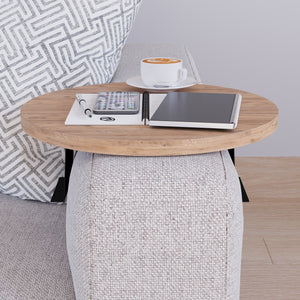 Tavolino Bracciolo Kuleskyd per Poltrona Divano - Effetto Legno [en.casa]