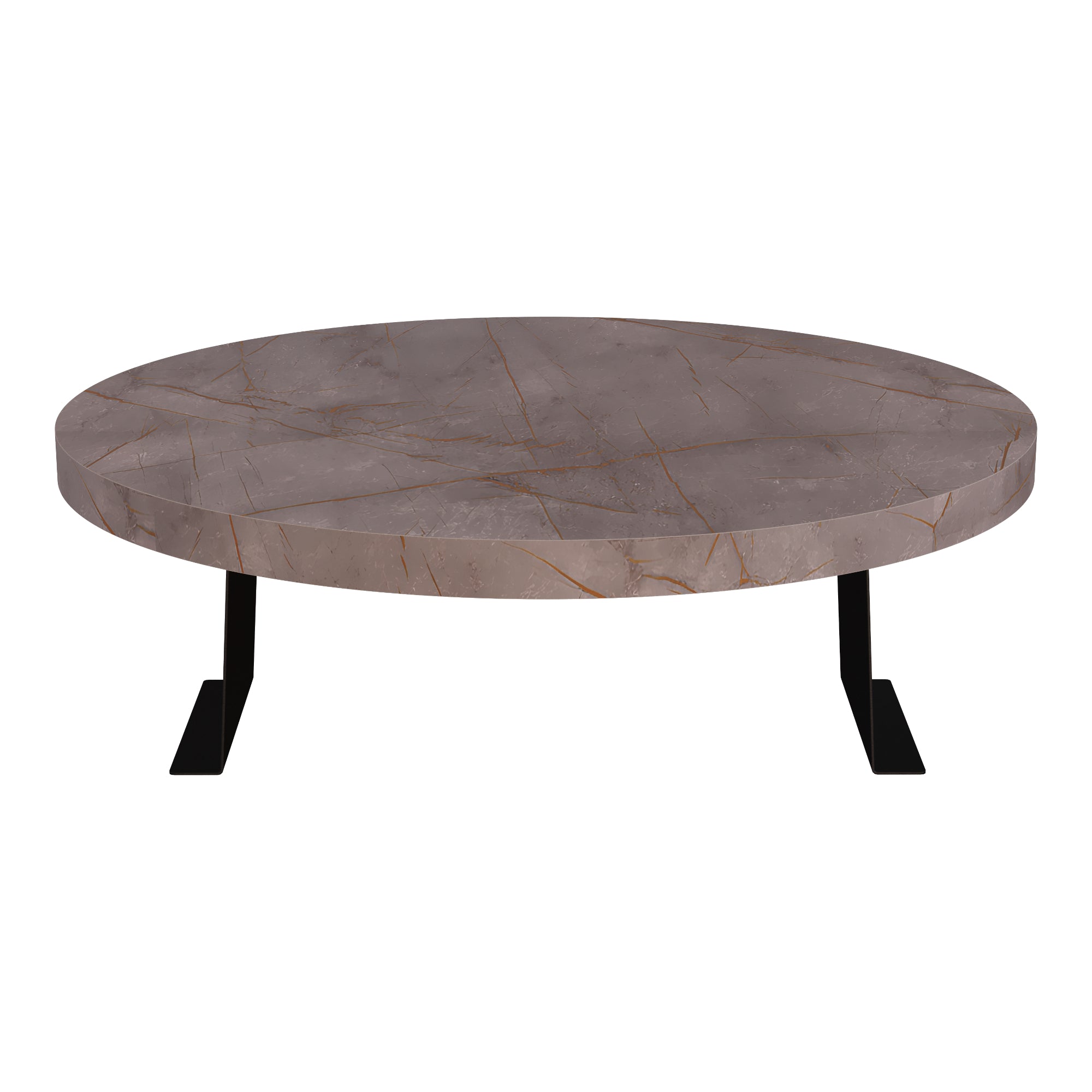 Tavolino Bracciolo Kuleskyd per Poltrona Divano - Effetto Marmo Grigio [en.casa]