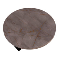 Tavolino Bracciolo Kuleskyd per Poltrona Divano - Effetto Marmo Grigio [en.casa]