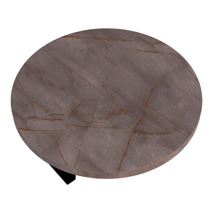 Tavolino Bracciolo Kuleskyd per Poltrona Divano - Effetto Marmo Grigio [en.casa]