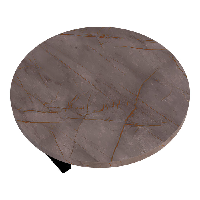 Tavolino Bracciolo Kuleskyd per Poltrona Divano - Effetto Marmo Grigio [en.casa]