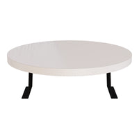 Tavolino Bracciolo Kuleskyd per Poltrona Divano - color Crema [en.casa]