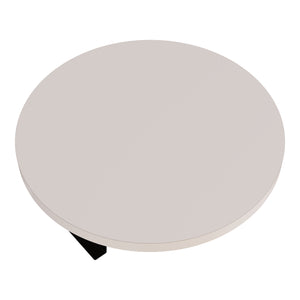 Tavolino Bracciolo Kuleskyd per Poltrona Divano - color Crema [en.casa]