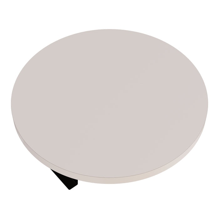 Tavolino Bracciolo Kuleskyd per Poltrona Divano - color Crema [en.casa]