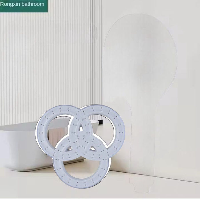 Soffione Per Doccia Da Bagno 3 Anelli in abs Doccetta Multigetto bianco 87514