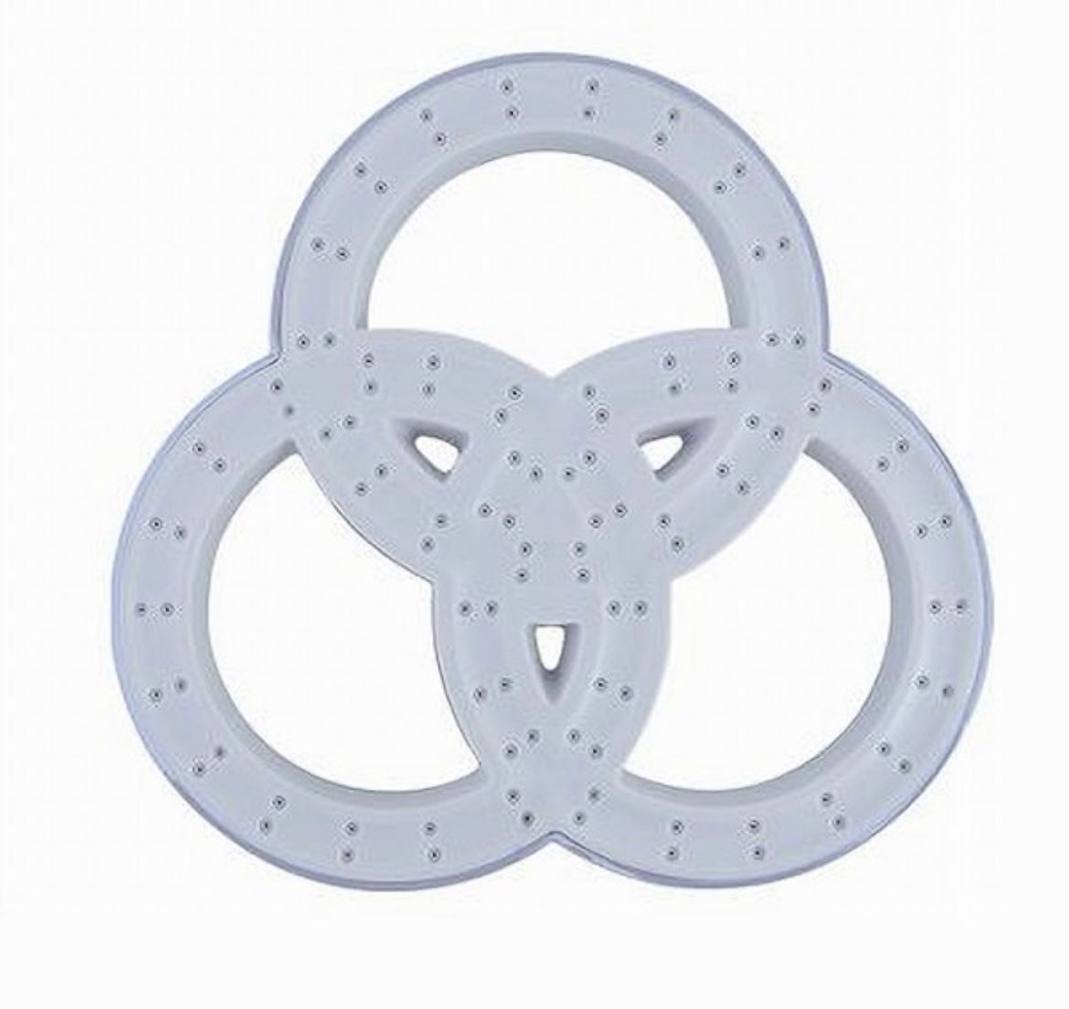 Soffione Per Doccia Da Bagno 3 Anelli in abs Doccetta Multigetto bianco 87514