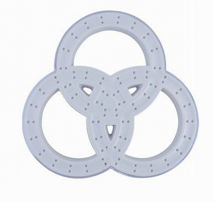 Soffione Per Doccia Da Bagno 3 Anelli in abs Doccetta Multigetto bianco 87514